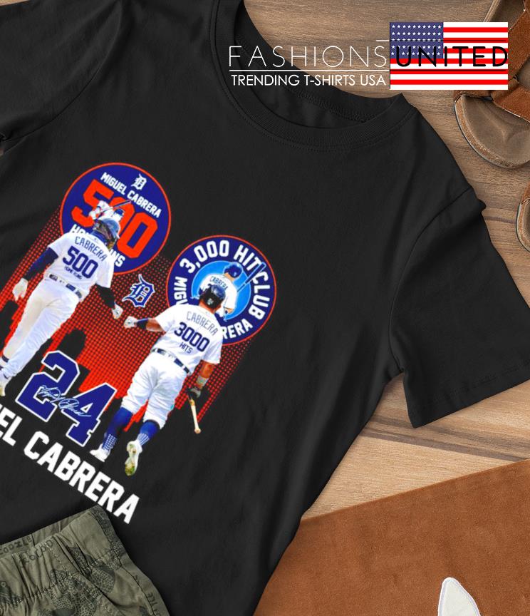 miguel cabrera 3000 hits t shirt