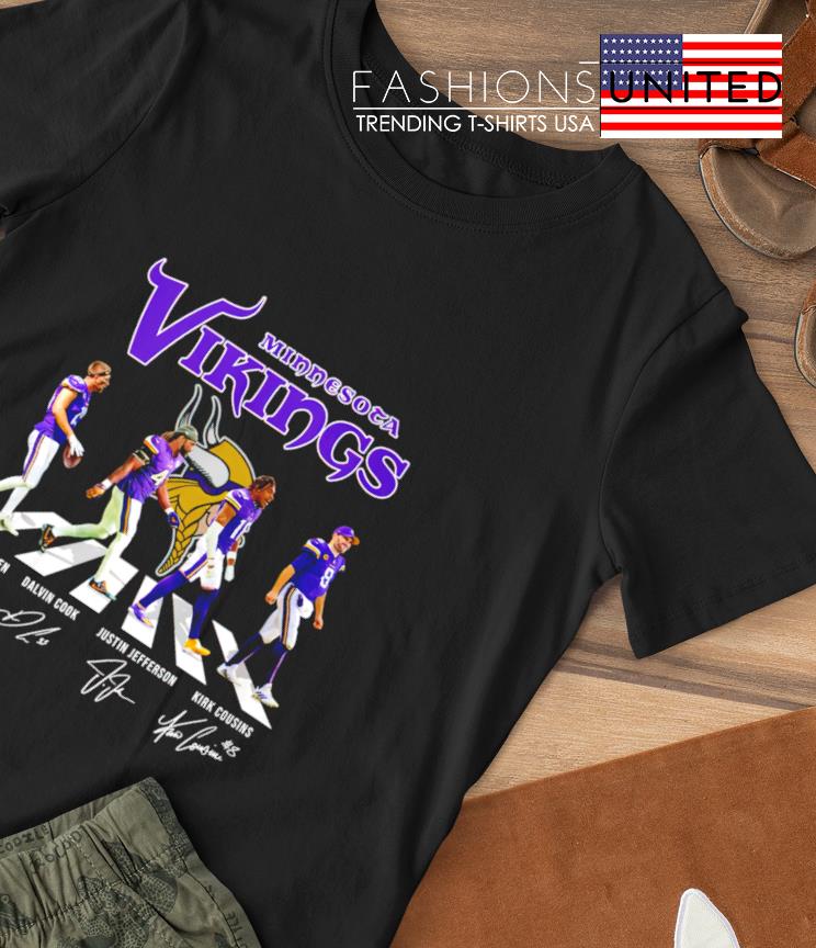 Merry Christmas Minnesota Vikings Team Abbey Road Signatures Shirt