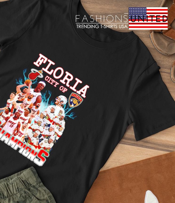 Floria City of Champions Heat and Panthers shirt
