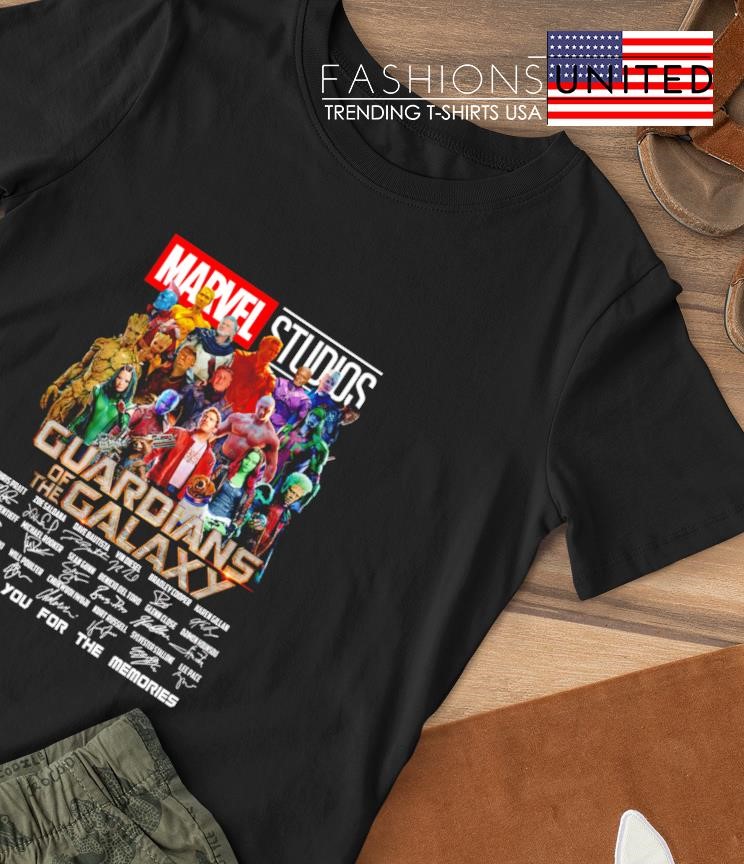 Guardians of The Galaxy Marvel Studios thank you for the memories signature shirt