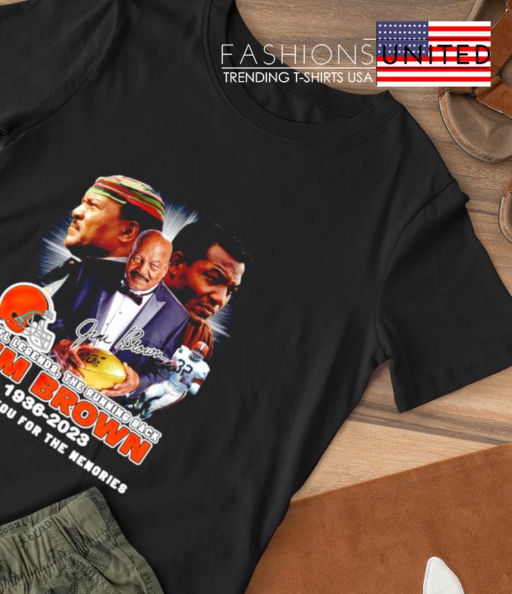 Jim Brown Cleveland Browns thank you for the memories signature shirt