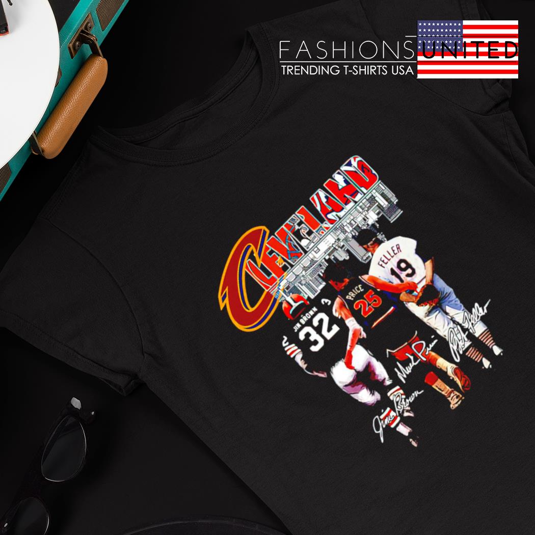 Cleveland browns jim brown cavaliers price and guardians feller shirt,  hoodie, sweater, long sleeve and tank top